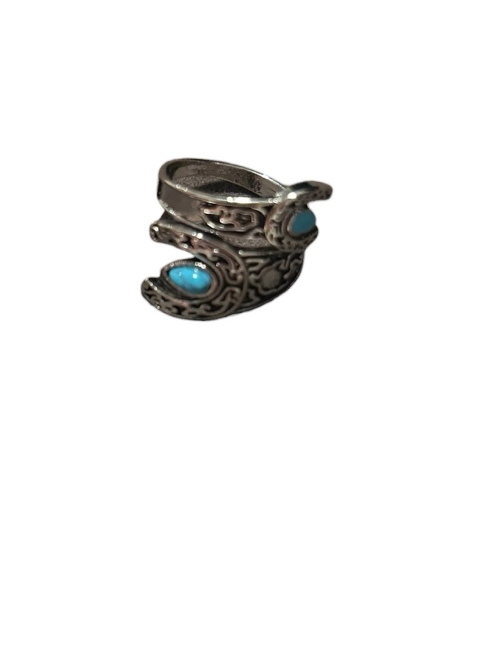 Temu Turquoise Accent Boho Wrap Ring